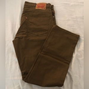 MEN'S LEVI'S 511 CHINO PANTS BROWN SIZE 36x30